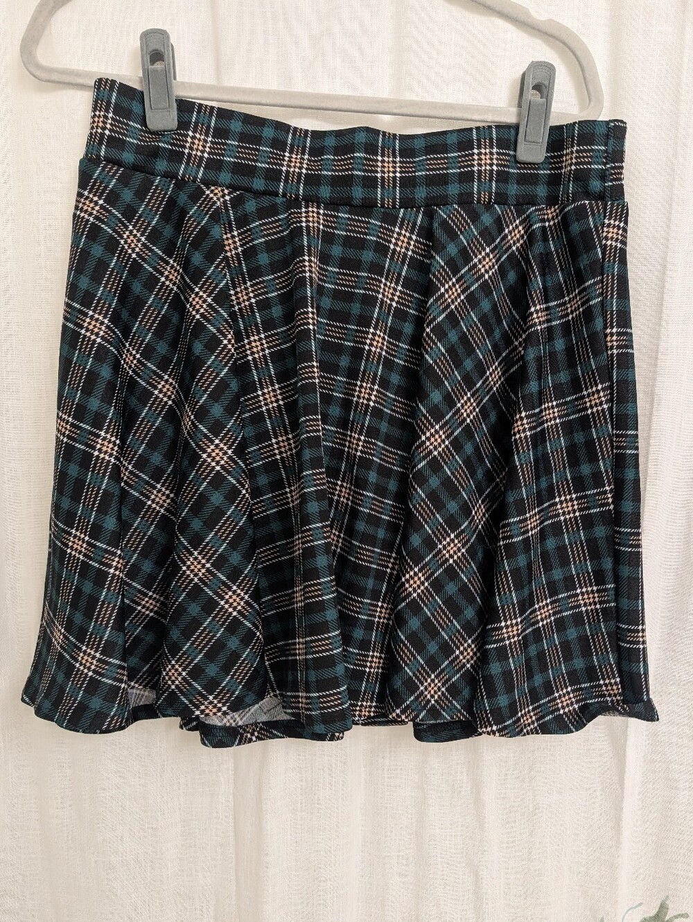 Plaid Skater Skirt with Built In Shorts Size 2XL Dark Academia Preppy